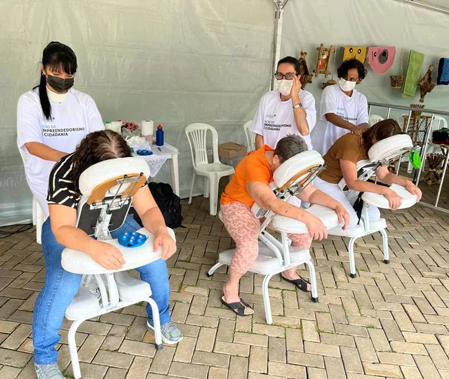 Massagem em eventos de saúde