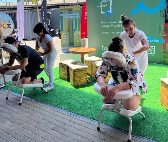 massagem para alívio de tensões musculares