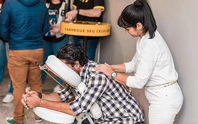 Massagem em eventos de negócios