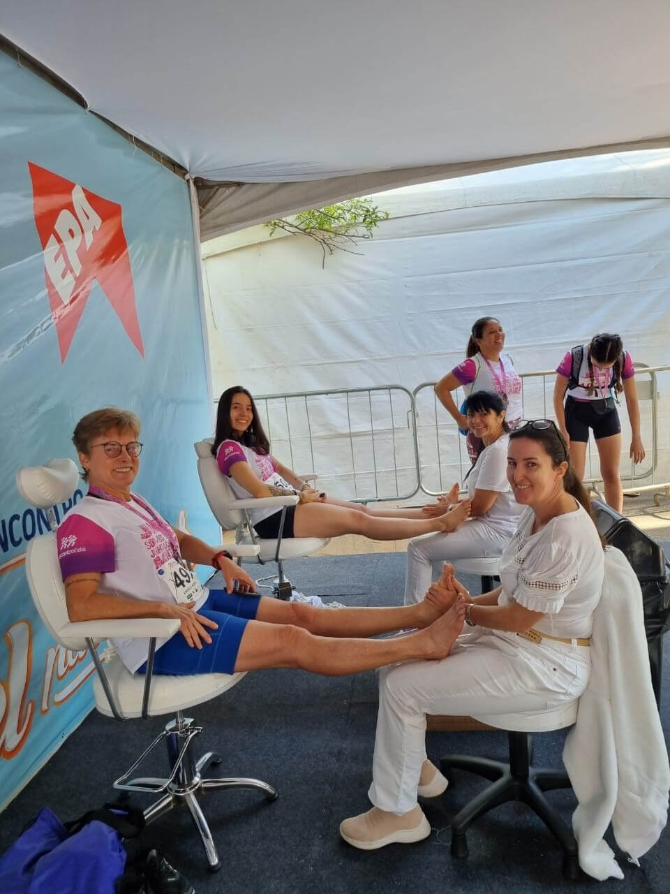 Massagem nos pés para eventos